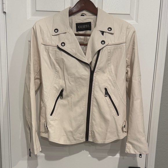 Guess Women's Off-White Jacket Size Large - Picture 1 of 9